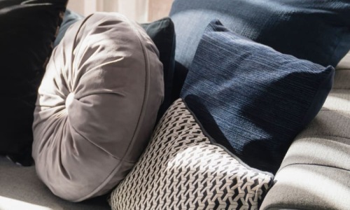 pillows on a couch